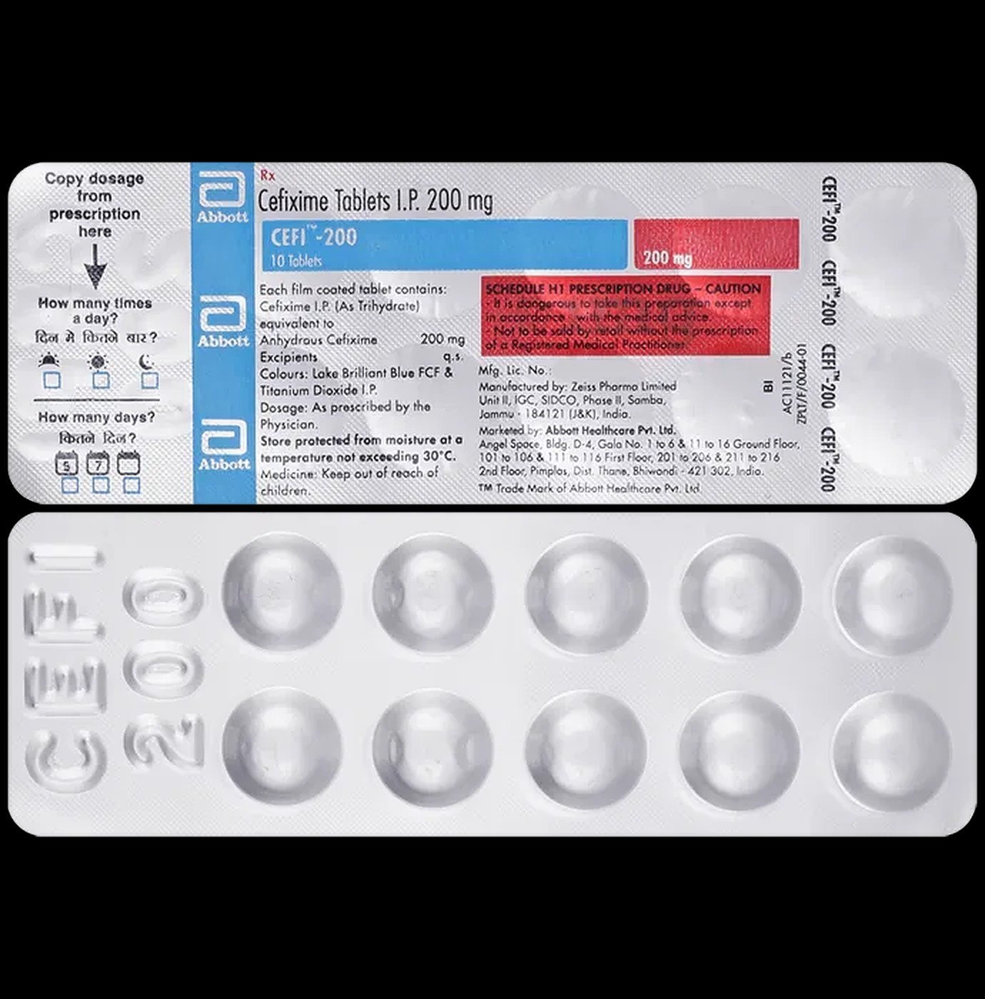 Cefi 200 Tablet 10's