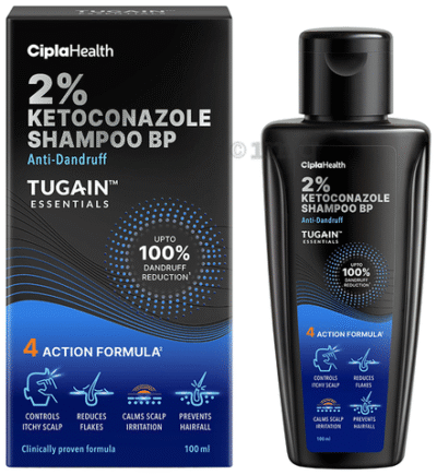 Tugain Essentials 2% Ketoconazole Anti Dandruff Shampoo 100ml