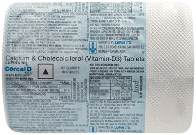 Lupin NU corcal D 40IU tablet 10's