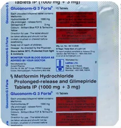 Gluconorm G 3 forte tablet 15's