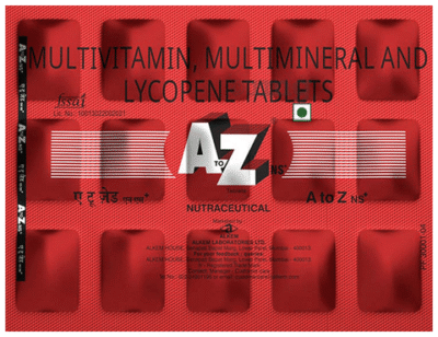 A to Z NS+ Daily Multivitamin Tablets – Zinc & Vitamin C for Immunity, B-Complex & Essential Nutrients for Energy & Wellness