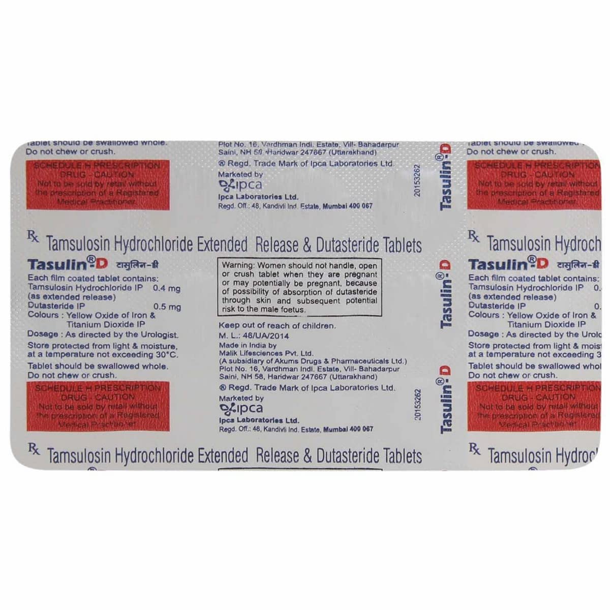 Tasulin D tablet 15's