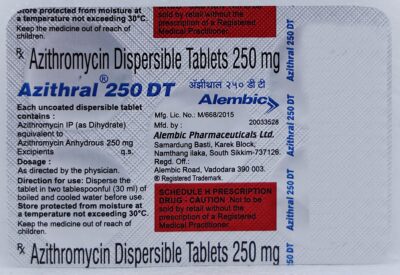 Azithral 250 tablet 5's