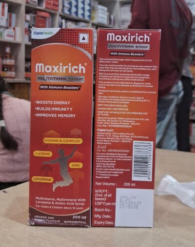 Maxirich (multivitamin) syrup 200ml