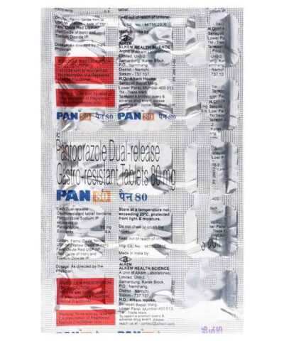 Pan 80 tablet 15's