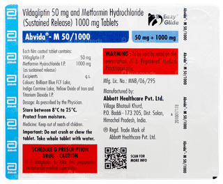 Abvida-M 50/1000 Tablet 15's