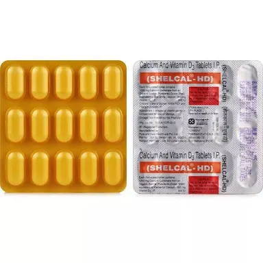 Shelcal - HD Tablet with Calcium & Vitamin D3 | Bone, Joint & Muscle Care (15's)