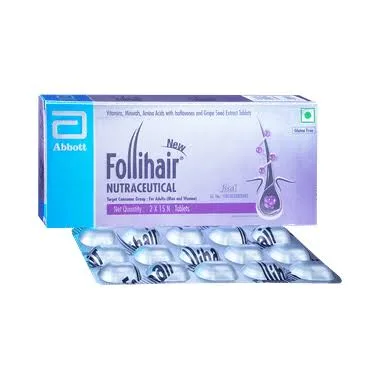New Follihair Tablet | Strengthens, Stimulates & Nourishes Hair Follicles (15's)