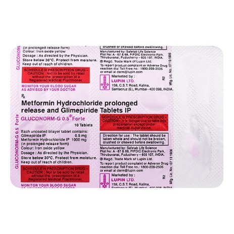 Gluconorm G 0.5 forte tablet