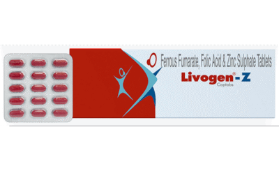 Livogen-Z Captab with Iron, Folic Acid & Zinc | For Mineral Support (15's)