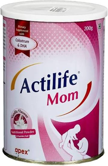 Actilife Mom Supplement with Colostrum & DHA | Flavour Powder Vanilla (200g)