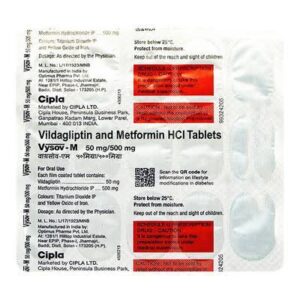 Vysov M 50/500 tablet 15's