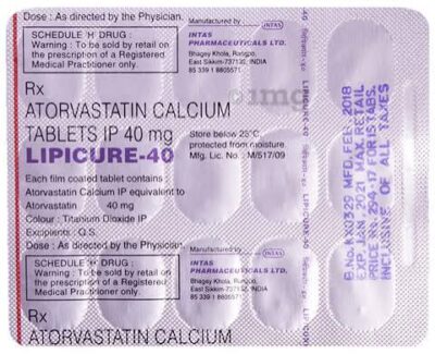 Lipicure 40mg tablet 15's