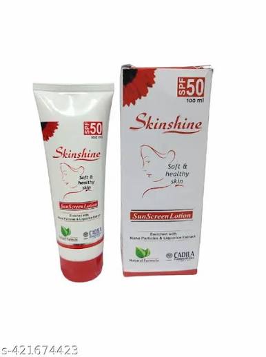 Skinshine Spf 50 Of 100ml Sunscreen Lotion