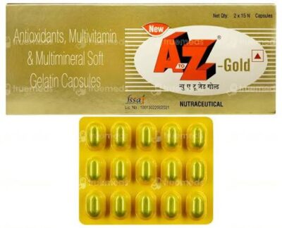 New A to Z Gold Soft Gelatin Capsule with Antioxidants, Multivitamins & Multiminerals (15's)