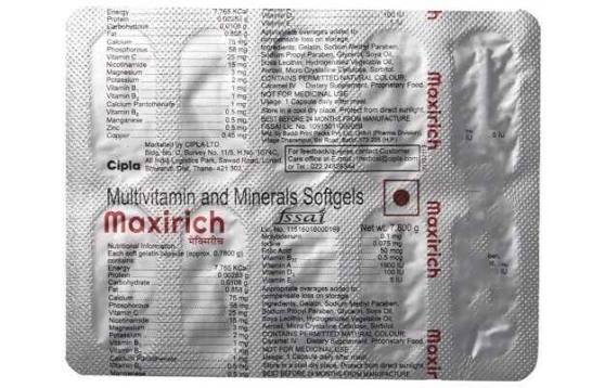Maxirich Daily Multivitamin Softgel for Energy, Immunity & Performance 10 capsule