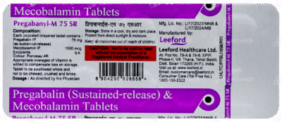 Pregabanyl M 75 SR tablet 10's