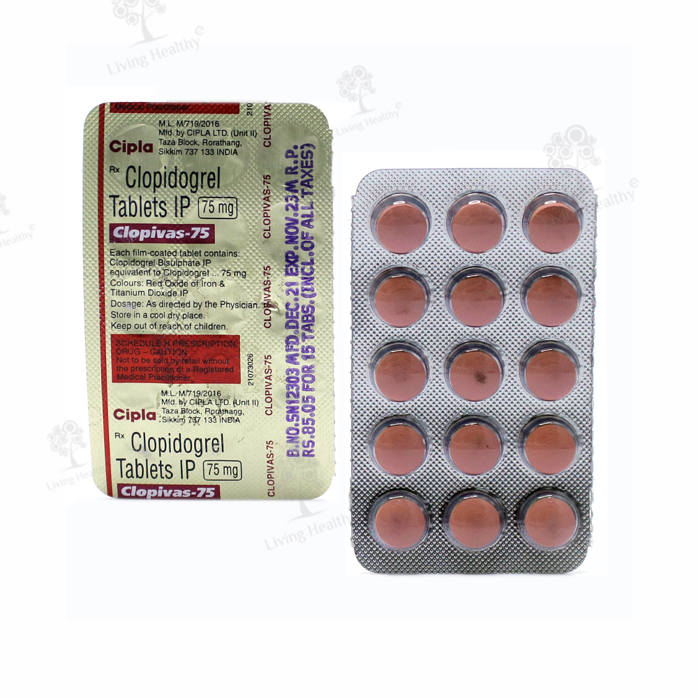 Clopivas 75 Tablet 15's