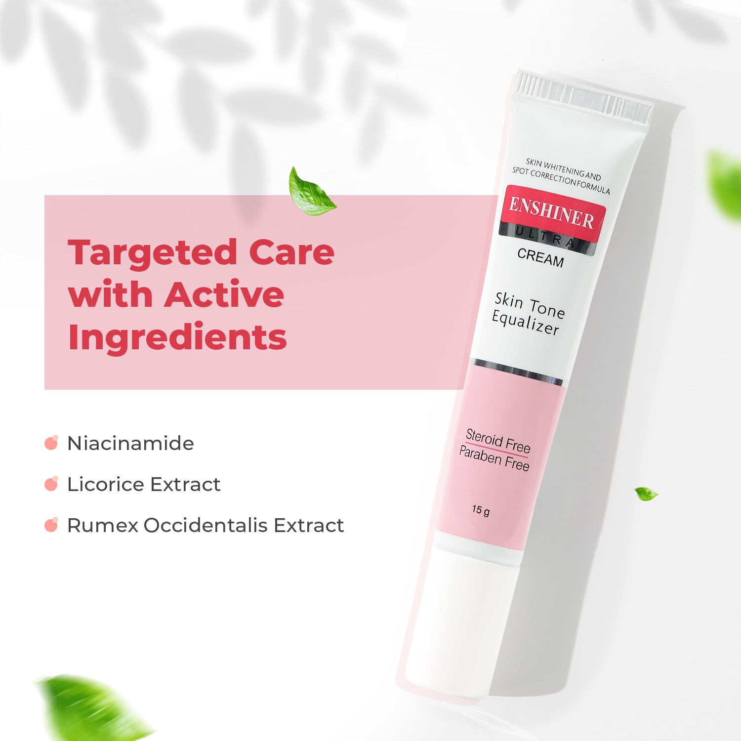 Enshiner Ultra Cream 15g – Glycolic Acid & Niacinamide for Bright Skin - Image 3