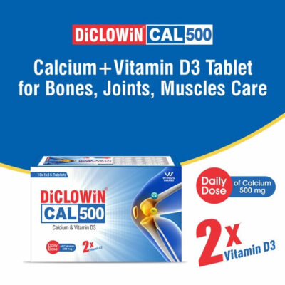 Diclowin Cal500 tablet 15's