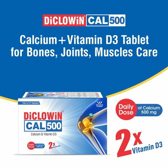 Diclowin Cal500 tablet 15's