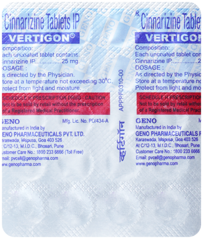 Vertigon tablet 20's