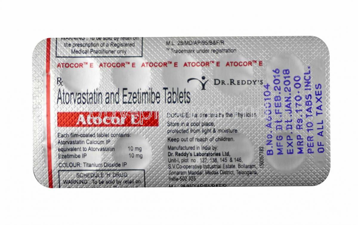 Atocor E Tablet 10's