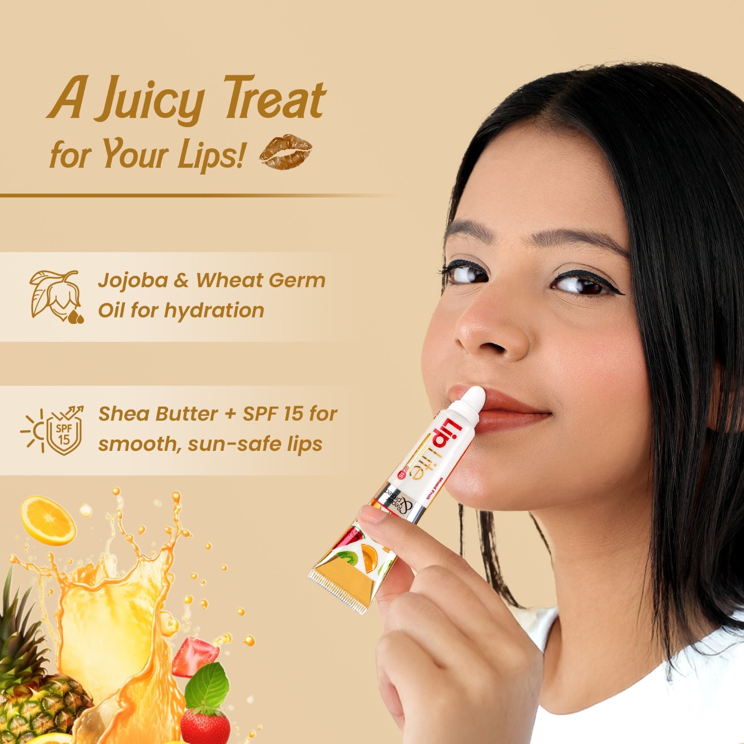 Leeford Lip Balm SPF15 – Mixed Fruit Flavor for Soft, Protected Lips - Image 2