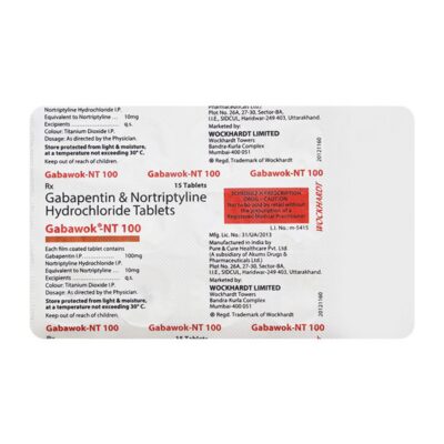 Gabawok NT 100 Tablet 15's