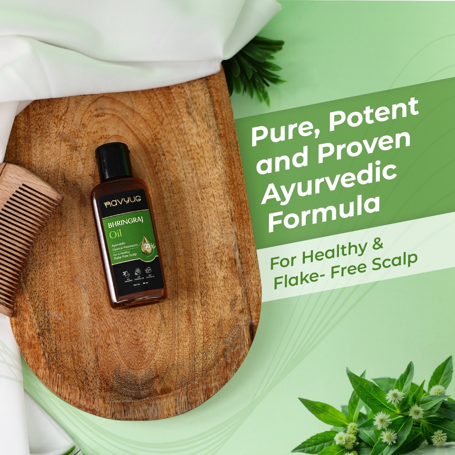 Navyug Bhringraj Hair Oil 60ml - Image 2