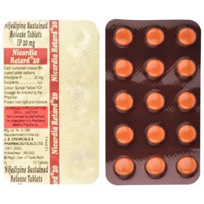 Nicardia Retard 20 Tablet 15's