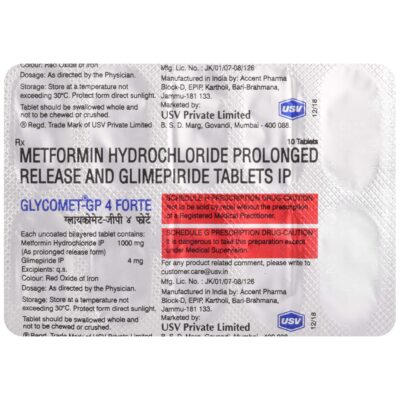 Glycomet GP 4 Forte Tablet 10's