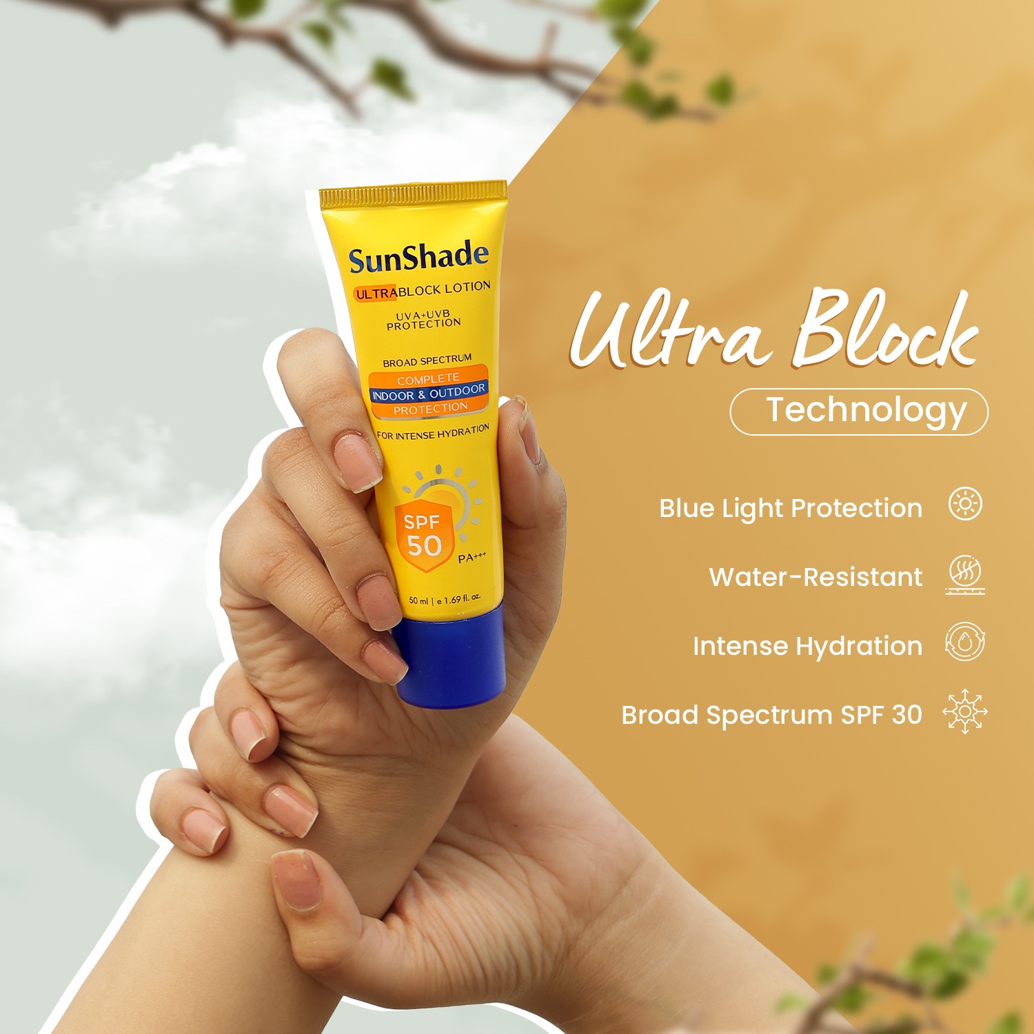 Leeford Sunshade Ultra Block Lotion SPF50 – Daily UVA/UVB Shield - Image 5