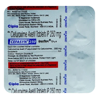 Cefasyn 250 tablet 4's