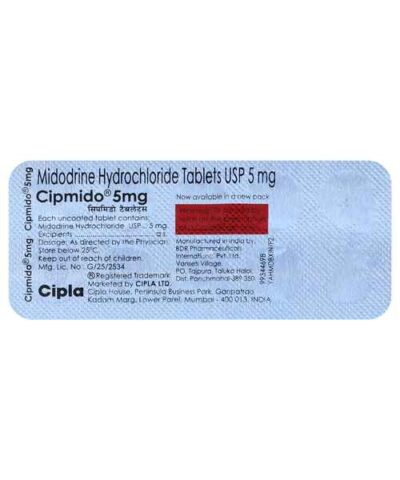 Cipmido 5mg Tablet 10's