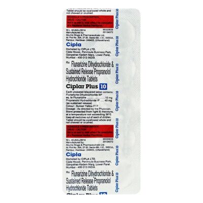 Ciplar Plus 10 Tablet 10's