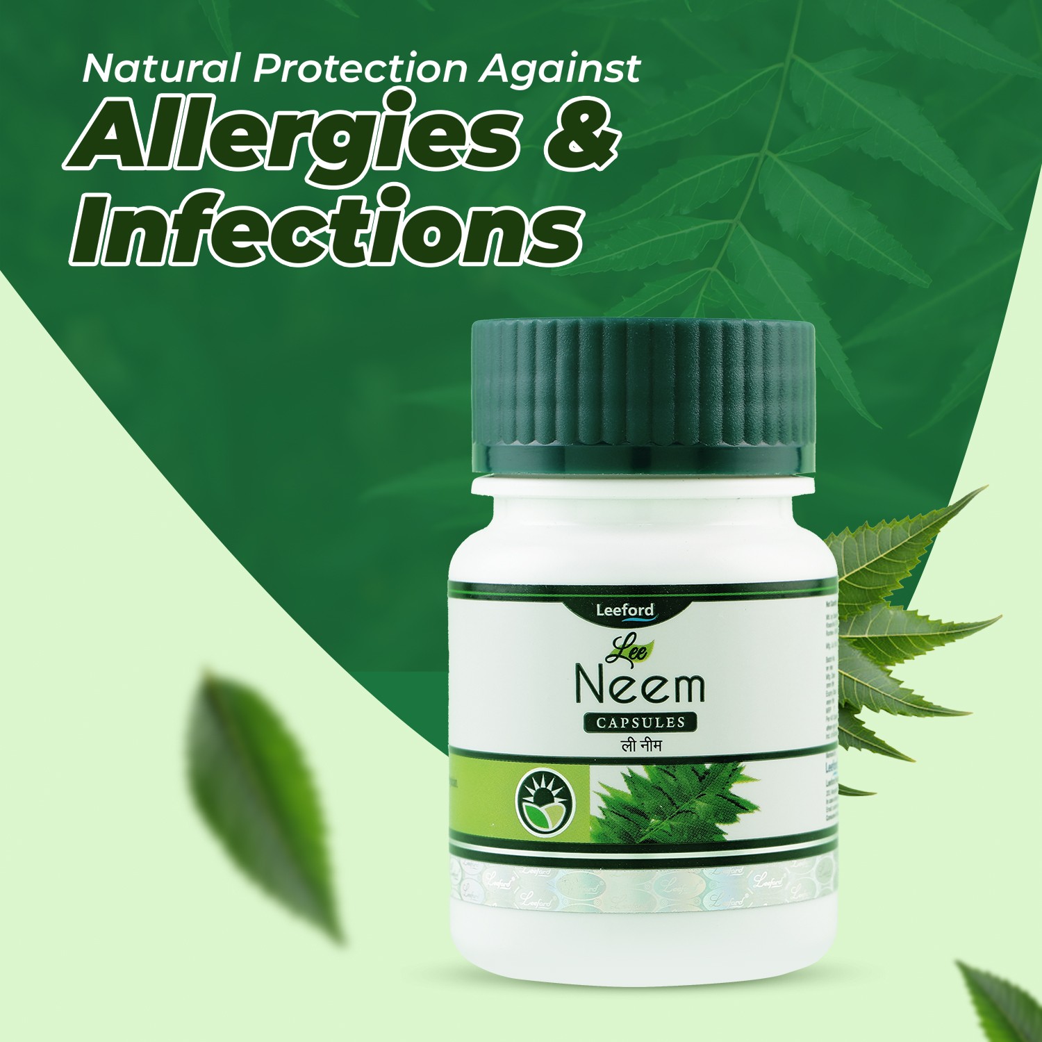 Lee Neem Capsule - A Natural Protection Against Allergies & Infections (40 capsule) - Image 2