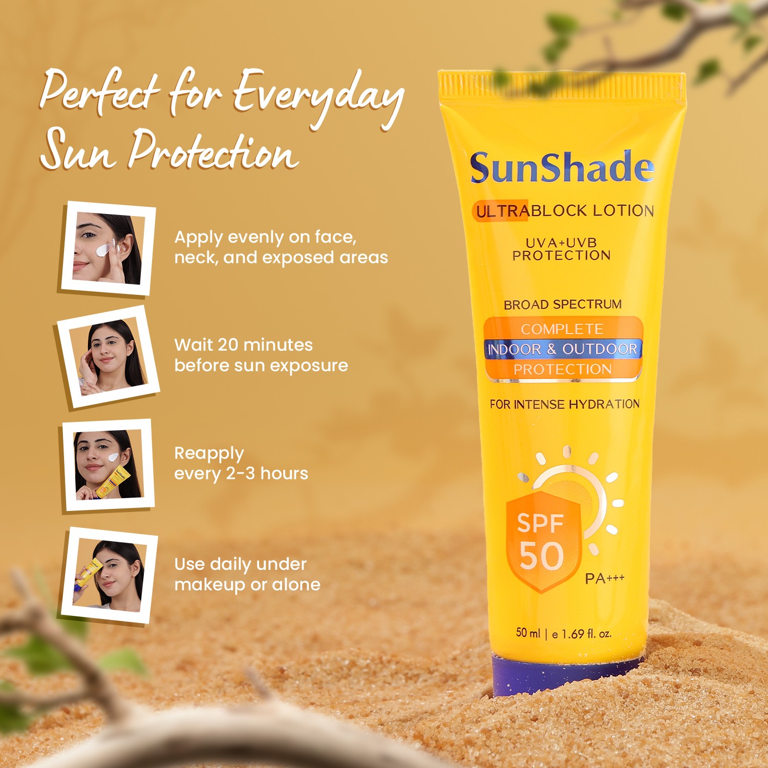Leeford Sunshade Ultra Block Lotion SPF50 – Daily UVA/UVB Shield - Image 6
