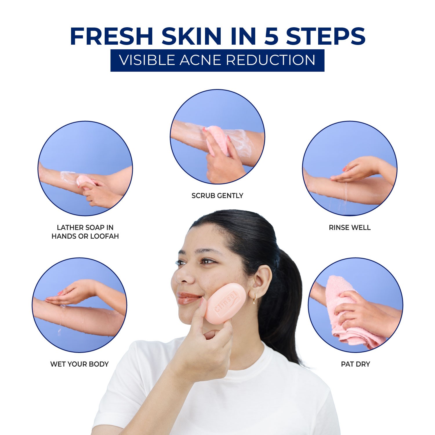 Clinsol Acne Soap 75g – Deep Cleanse for Acne & Pimple‑Prone Skin - Image 6