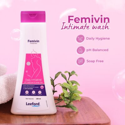 Femivin Intimate Wash - Gently Clean & Feshens - Ph-balanced 100ml