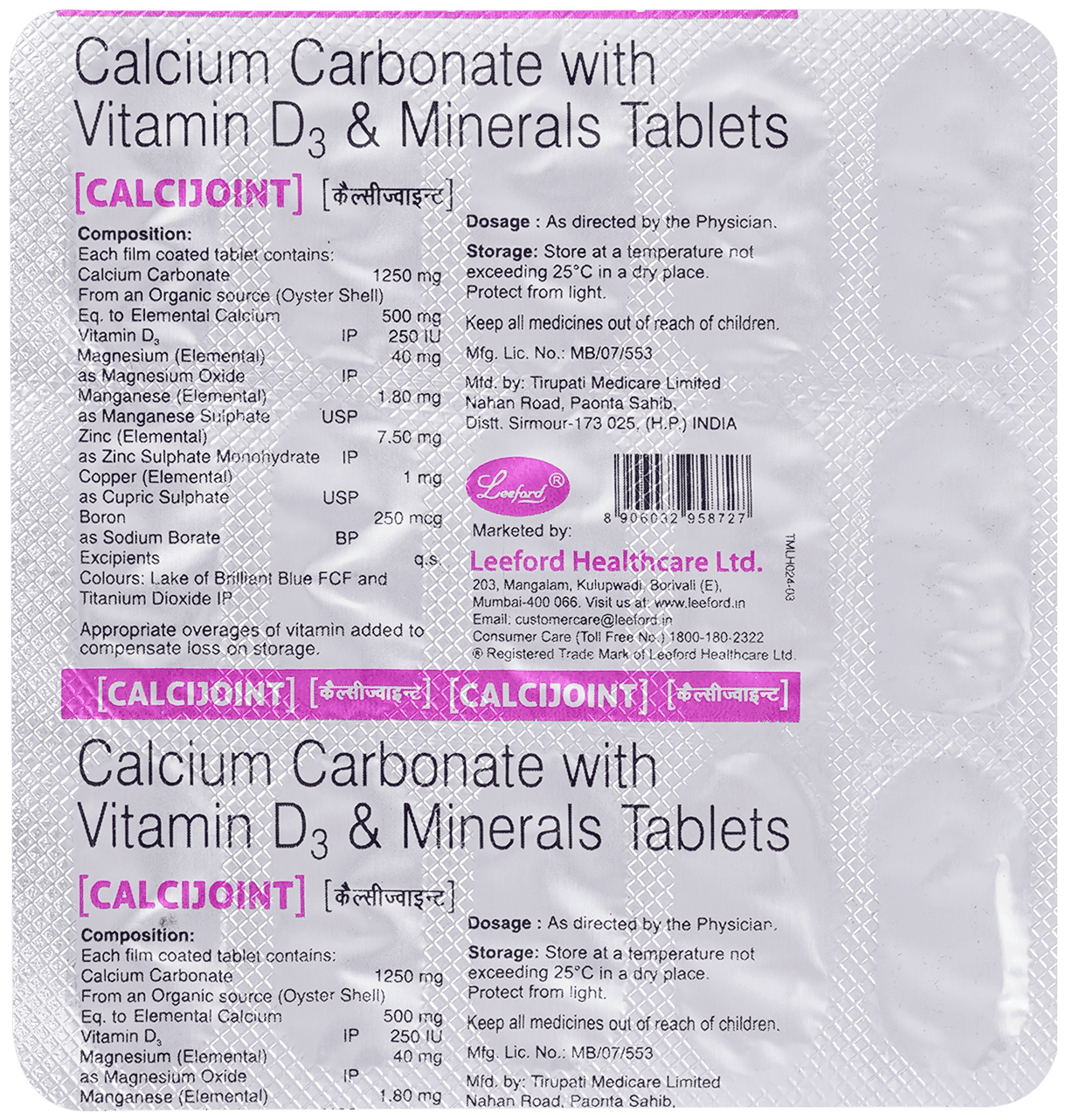 Calcijoint Tablet 15's