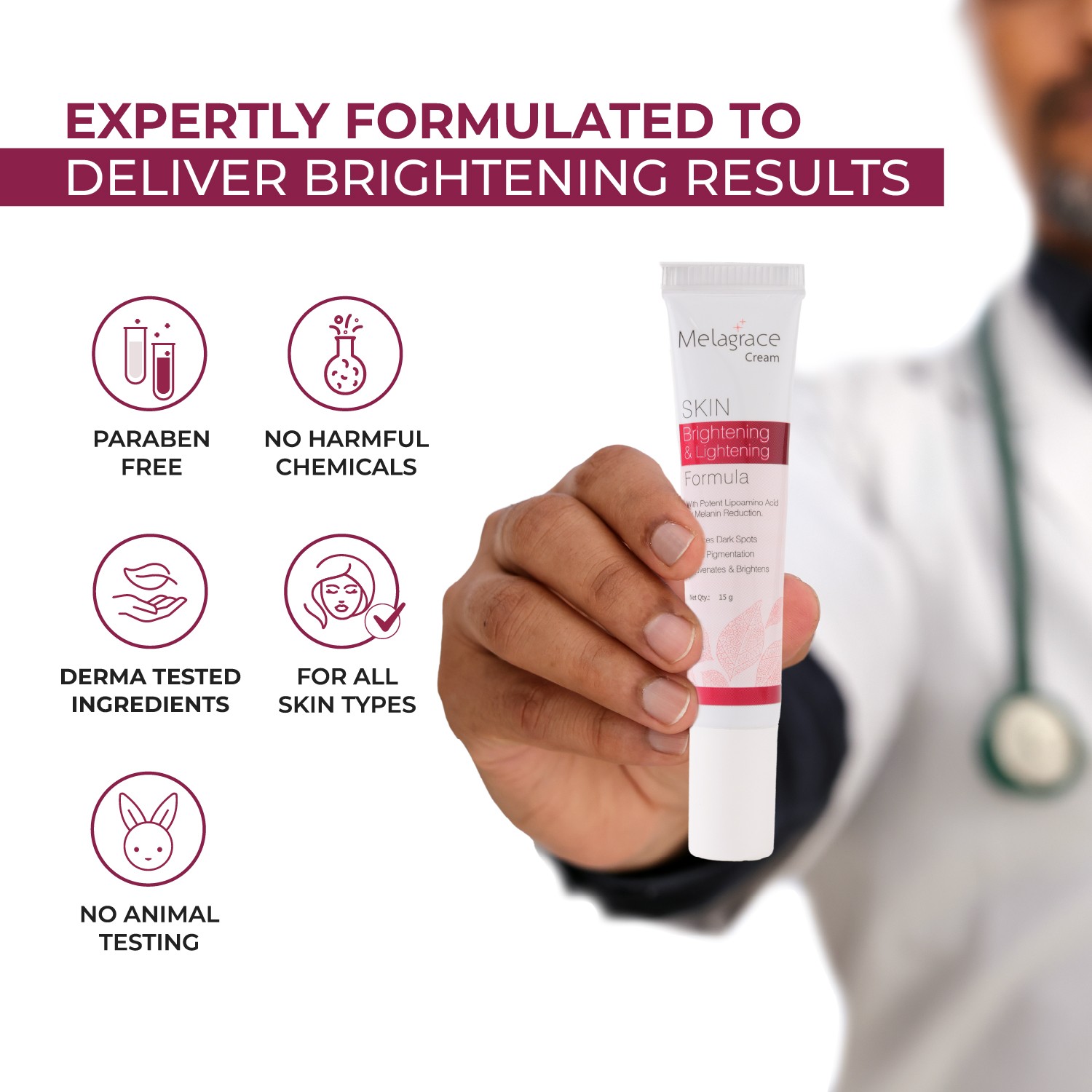 Melagrace 15g Brightening Cream – Niacinamide Formula for Spot Removal - Image 3