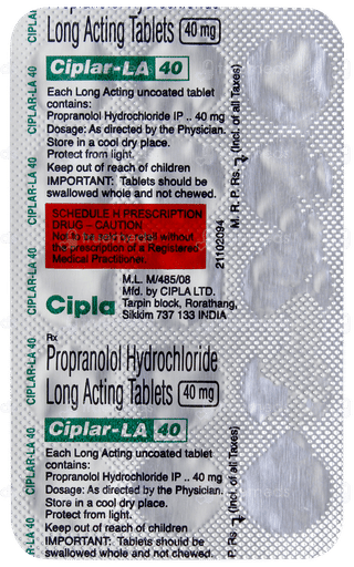 Ciplar-LA 40 Tablet 15's