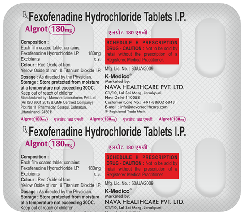 Algrot 180 tablet 10's - Image 2