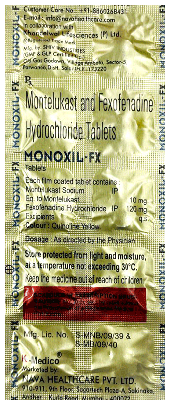 Monoxil FX tablets 10's