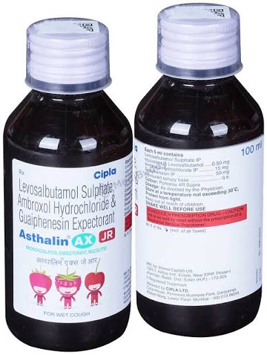 Asthalin AX JR syrup 100ml