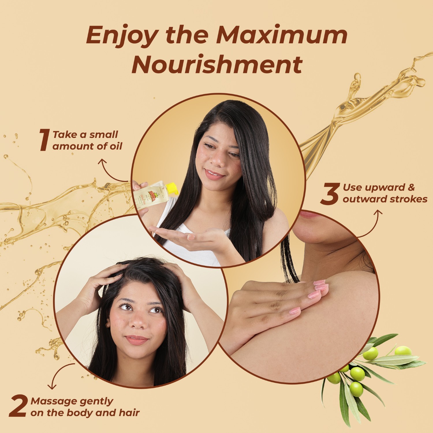 Oligro Olive Oil with Vitamin-E 100ml - Image 4