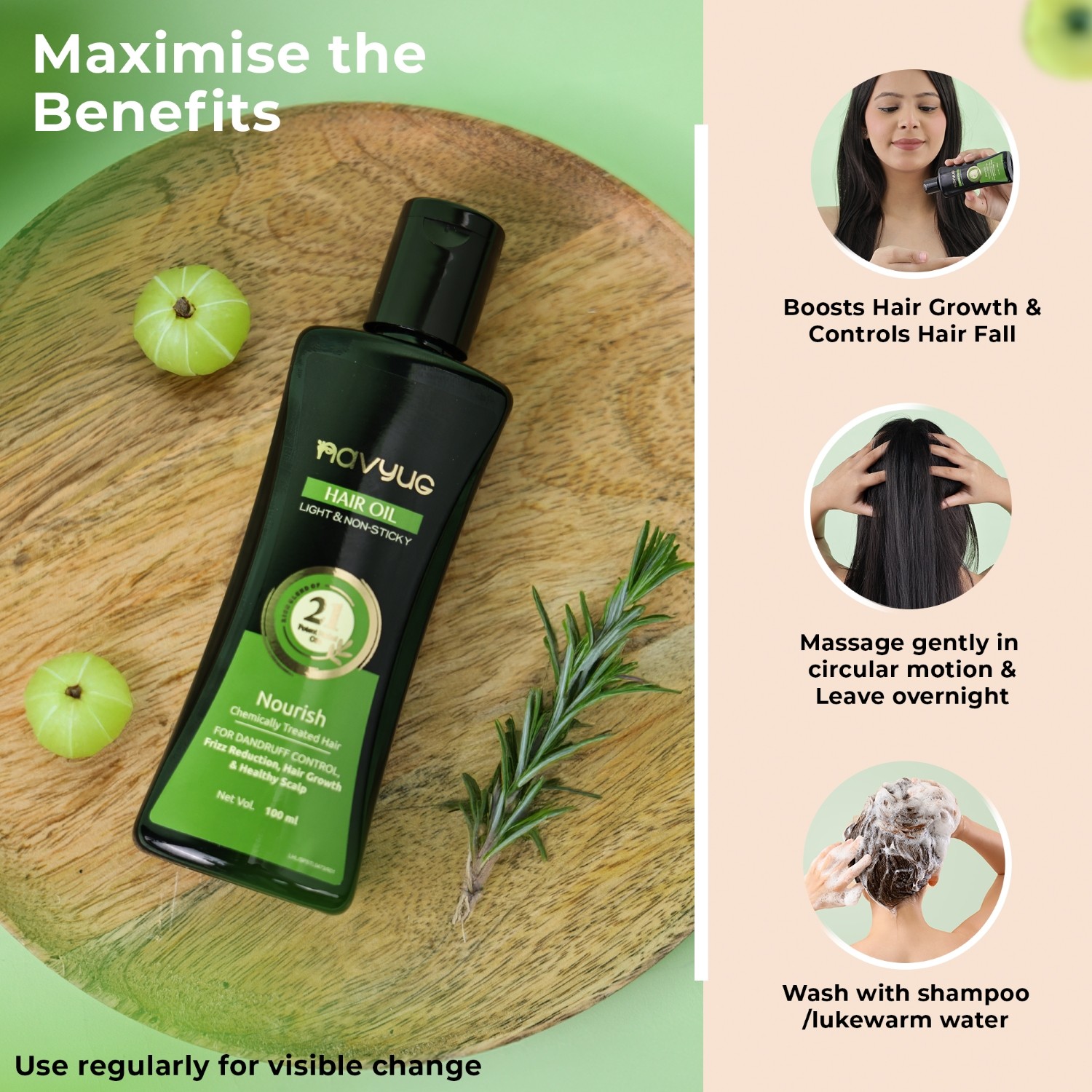 Navyug Ayurvedic Hair Oil 100ml - Image 4