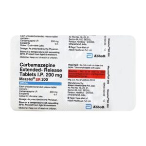 Mazetol sr 200 tablet 15's