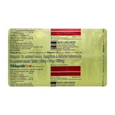 VILDAPRIDE DM 100/10/1000 Tablet 10's